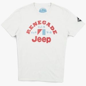 Lucky Brand, Jeep Renegade graphic t-shirt. Cream-XXL